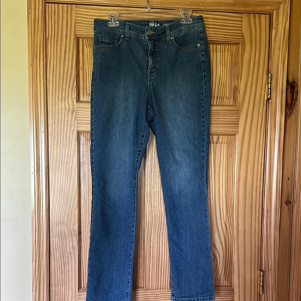 Style & Co. Blue Straight Leg Jeans Classic Comfort size 10